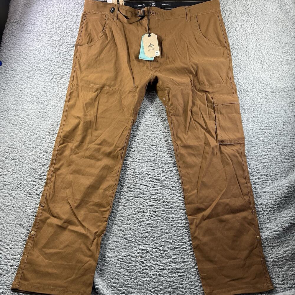 Prana Stretch Zion Slim Pant II Mens 42x32 Sepia Brown NWT Hiking Travel